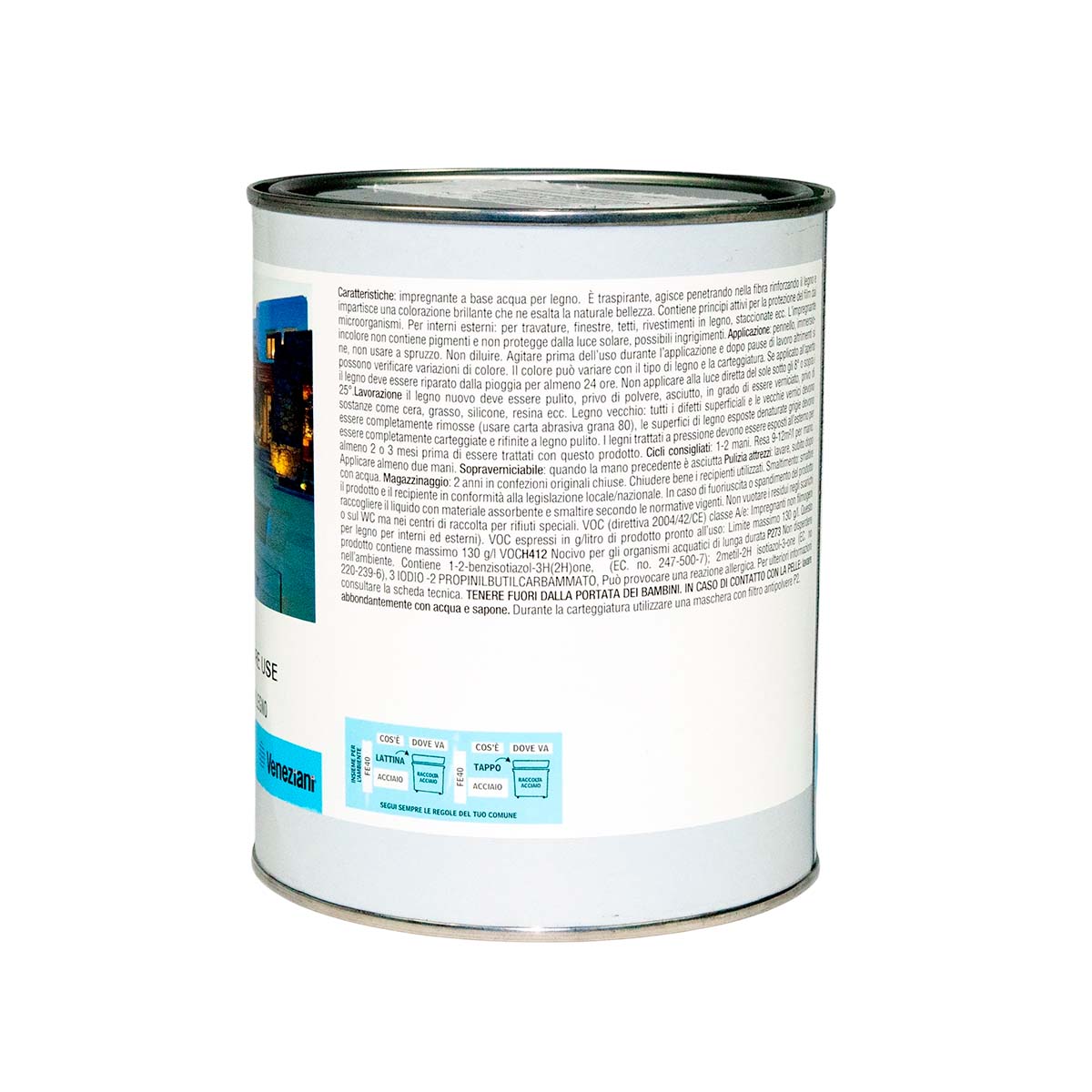 Водорастворимая лазурь-пропитка в виде геля на основе модифицированных акриловых смол для внутренних и наружных столярных работ Zetagi Holzfreund Lasur IMP W из Италии объемом 1 л