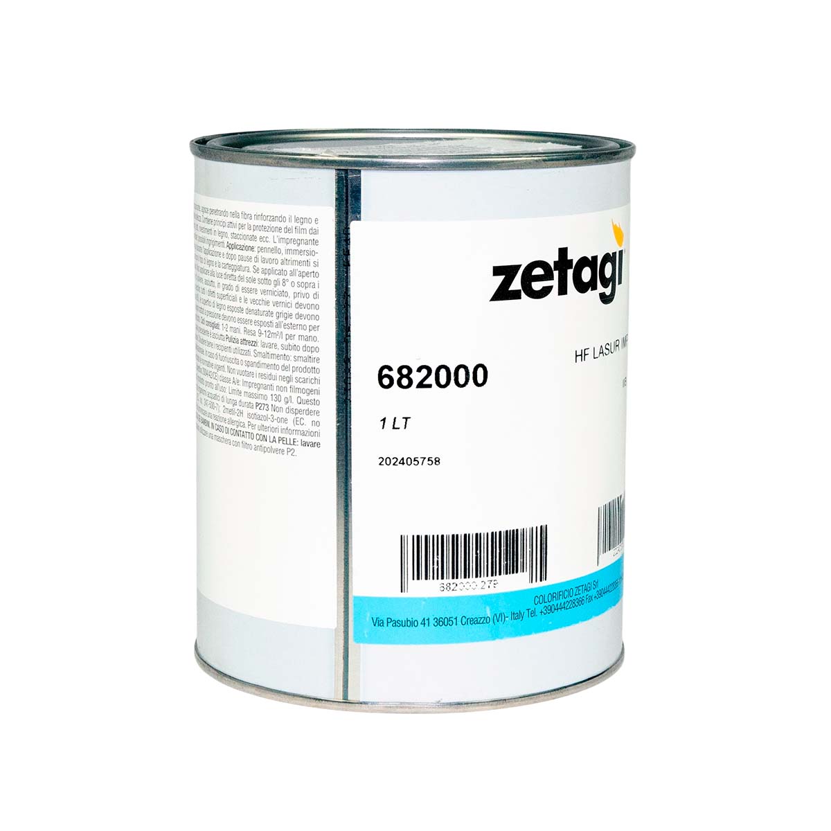 Водорастворимая лазурь-пропитка в виде геля на основе модифицированных акриловых смол для внутренних и наружных столярных работ Zetagi Holzfreund Lasur IMP W из Италии объемом 1 л